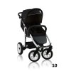 Prampol sportovní kočárek Zebra - černý 10b