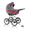 Prampol kombinovaný kočárek 2v1 Soft Line chrome, 01 červená