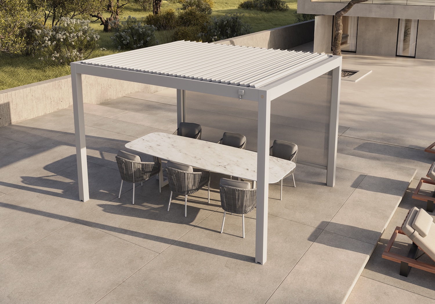 Nová Positano terasová pergola ako prvok do vašej záhrady od značky Suns