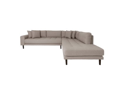 Rohová sedacia súprava Lido s otvoreným koncom – kamenná