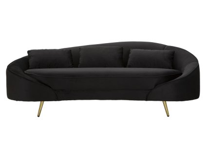 Luxusná čierna pohovka Bucarest