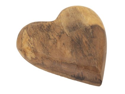 Dekoratívne srdce z recyklovaného teaku