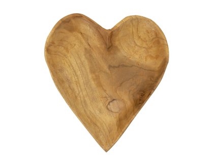 Srdcová dekorácia z recyklovaného teaku