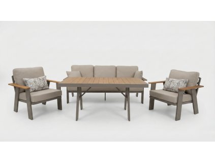 Hliníková záhradná súprava Nova hnedá