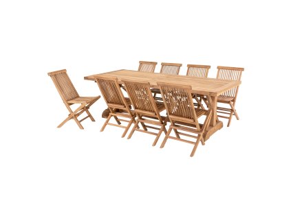 Záhradná jedálenská súprava z teaku Grande