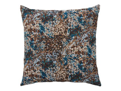 Dekoračný vankúš Blossom modro-hnedý