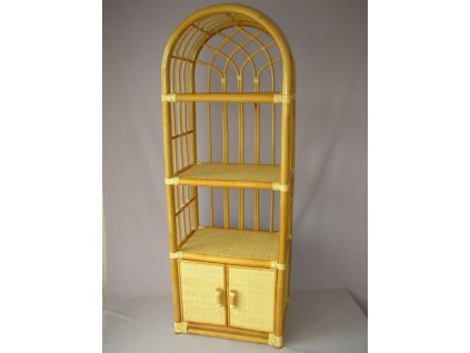 Ratanová skrinka s dvierkami svetlý med