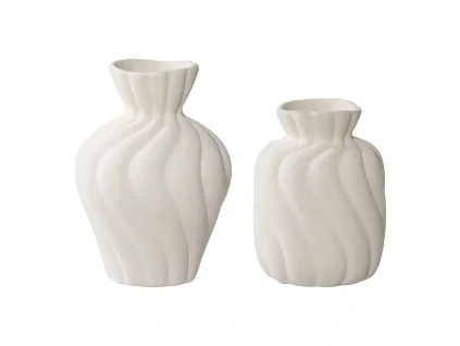 Keramické vázy LINA White – set 2 ks
