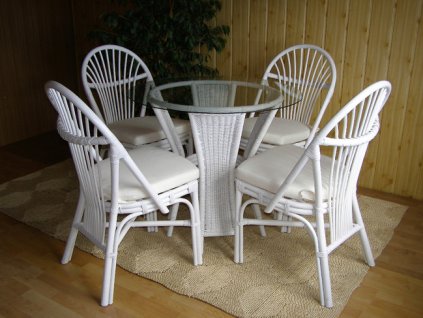 ratanova jedalenska suprava bali biely ratan 3510