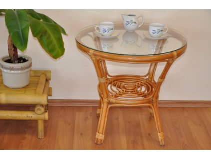 Ratanový stolík BAHAMA - medový