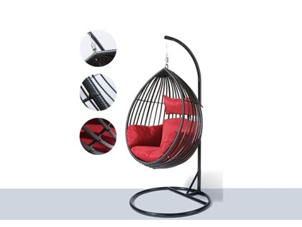 zavesne hojdacie kreslo valencia antracit 3765