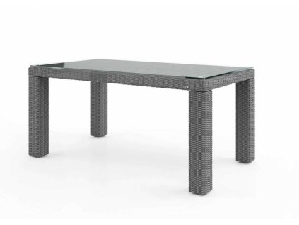 zahradny ratanovy stol rapallo 160 cm sivy 3999