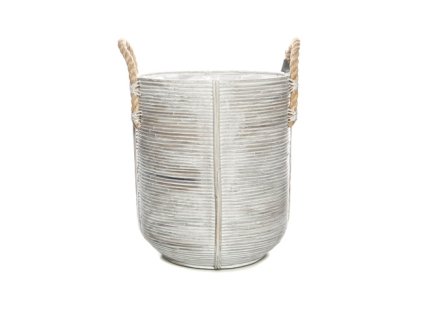 zahradny ratanovy kvetinac amiens o 40x45 cm prana biela 4242