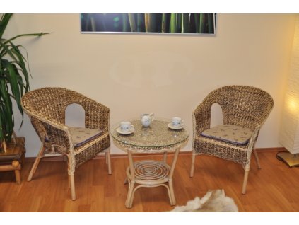 Ratanová sedacia súprava Fabion banánový list