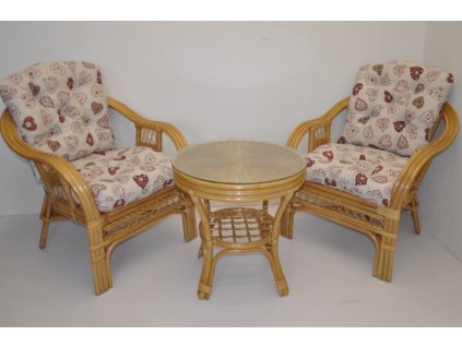 Ratanová sedacia súprava Rio De Janeiro 2+1 medová