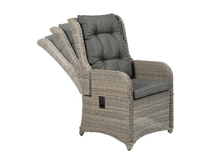 zahradne ratanove kreslo doncaster polohovatelne melir sivy 4457