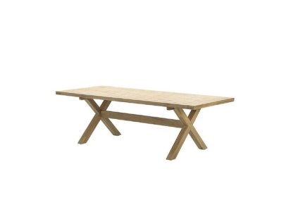 zahradny dreveny stol la plata 240x100 akaciova biela 4695
