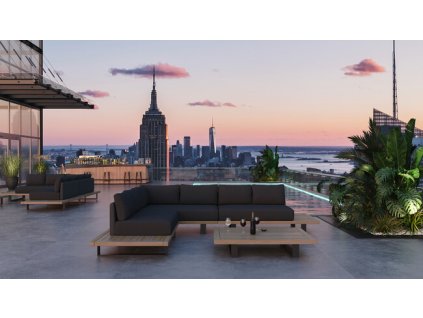 zahradna rohova suprava bora bora teak 5281