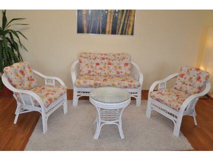 Ratanová sedacia súprava Rio de Janeiro biela