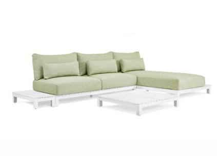 zahradny hlinikovy set suns evora biela soft green 5345