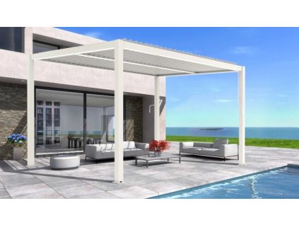 zahradna hlinikova pergola klasik 3 m x 4 m biela 5455