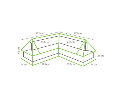 ochranny kryt na rohovy set 272 x 272 cm to 6579 5657