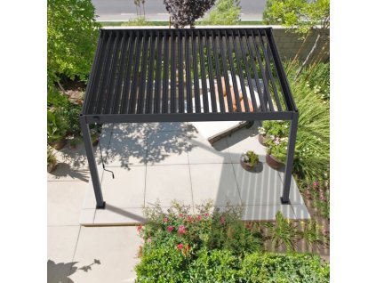 terasova pergola positano 360x360x250 matny antracit 5672