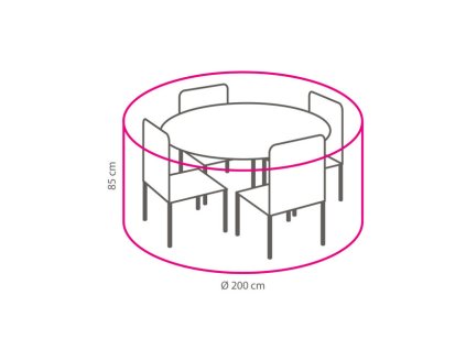 ochranny kryt na okruhly jedalensky set o 200 cm to 6559 5687