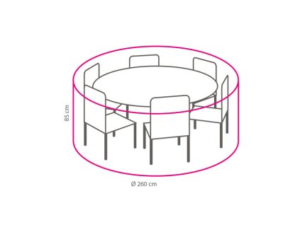ochranny kryt na okruhly jedalensky set o 260 cm to 6560 5688