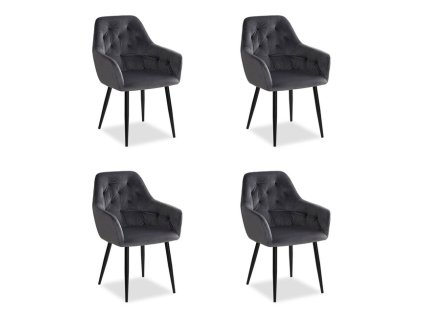 pohodlne jedalenske stolicky bellini sive 4 kusy 5836