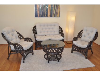 Ratanová sedacia súprava Copacabana hnedá