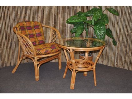 Ratanová sedacia súprava Bahama 1+1 medová