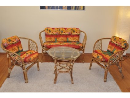 Ratanová sedacia súprava Bahama veľká – medová