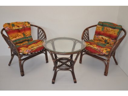 Ratanová sedacia súprava Java - hnedá