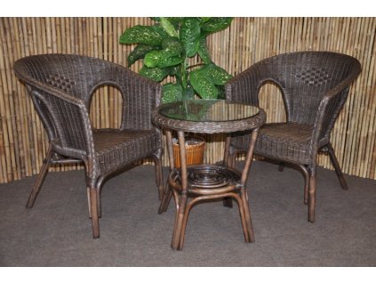 Ratanová sedacia súprava Fabion hnedá