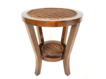 Ratanový stolík mahagón