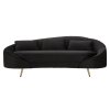 Luxusná čierna pohovka Bucarest