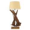 Prírodná stolná lampa z teaku