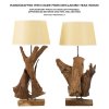 Prírodná stolná lampa z teaku