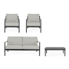 Moderný záhradný set Sirius Charcoal