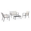 Moderný záhradný set Marsala Charcoal