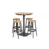 foldable barset suns mrg teak round black 1