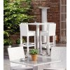 9734 zahradny barovy stol quadro a barove stolicky sondrio na terasu umely gulaty ratan biela