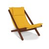 allegro deckchair walnut yellow