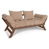 allegro sofa walnut beige