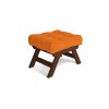 allegro pouffe walnut orange