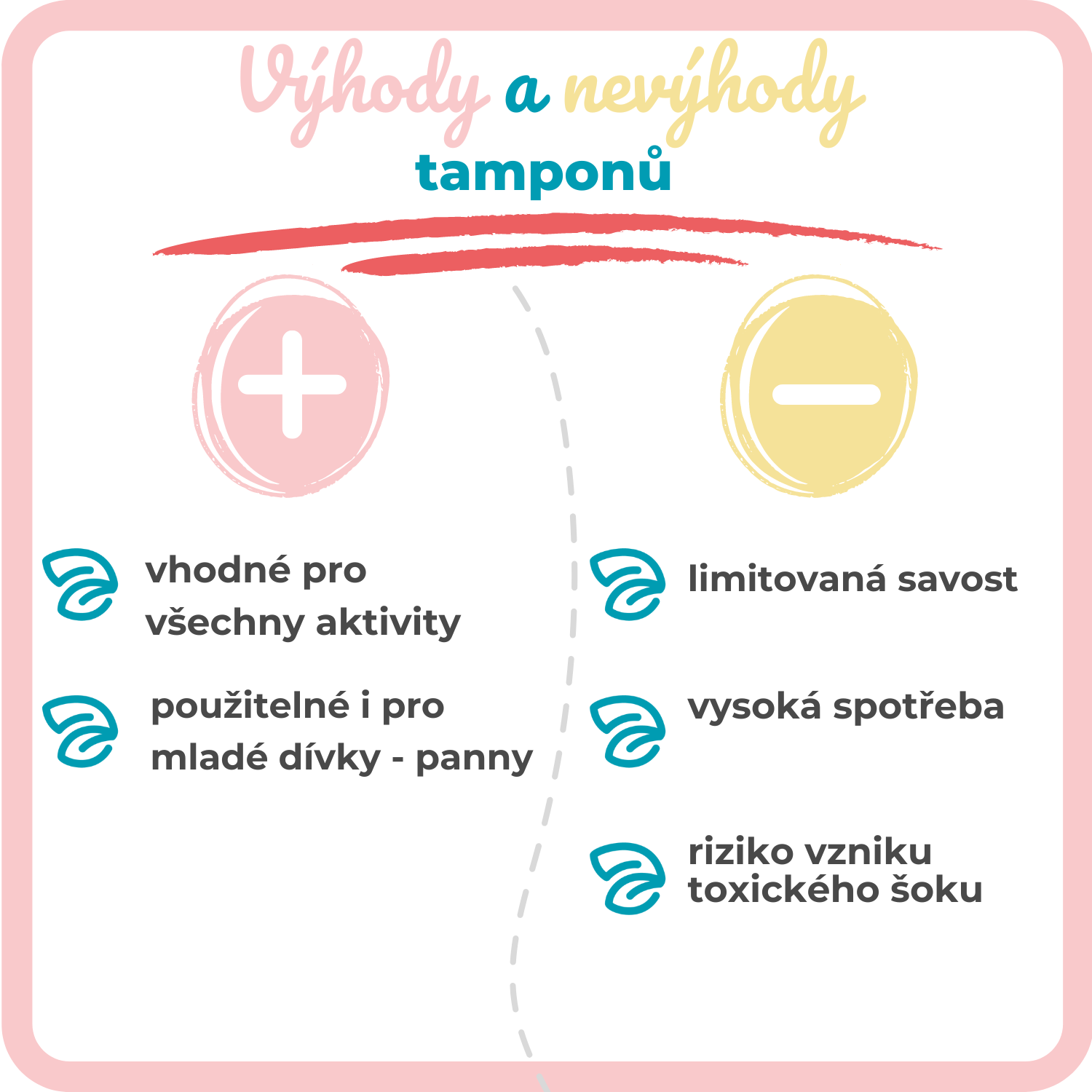 Výhody a nevýhody tamponů - Bamboolik