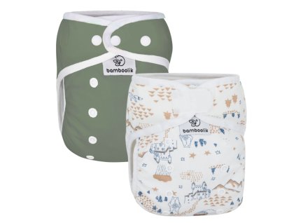 Economy Bavlněná Kalhotková plenka Bamboolik, suchý zip nebo patentky | Bamboolik