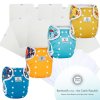 Sada vícevrstvých plen z mikrovlákna a svrchních kalhotek se zapínáním na patentky. Levné látkové pleny | Bamboolik