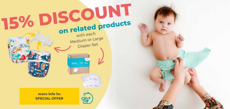 Cheap cloth diapers: Get a discount for additional products with the purchase of cloth diaper set | Bamboolik